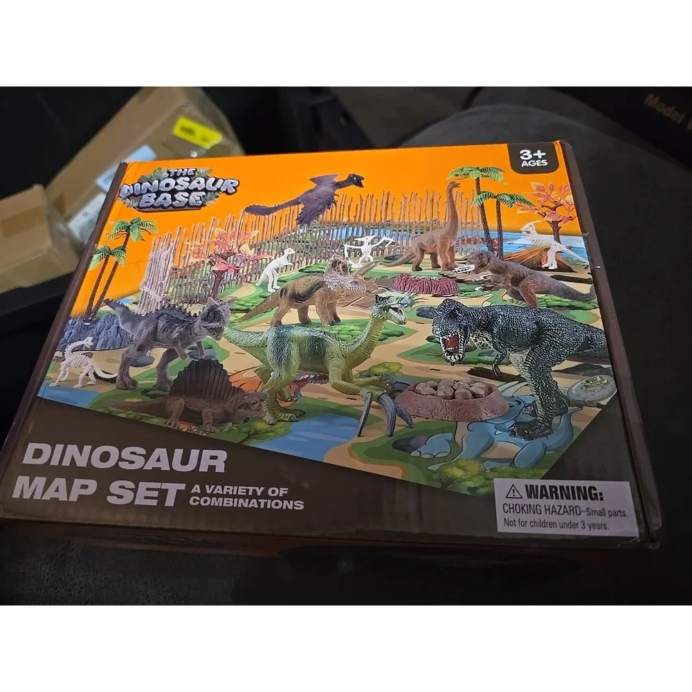 The Dinosaur Base 23Pc Dino Playset STEM Activity Learning Kit STEAM Toy Map Set